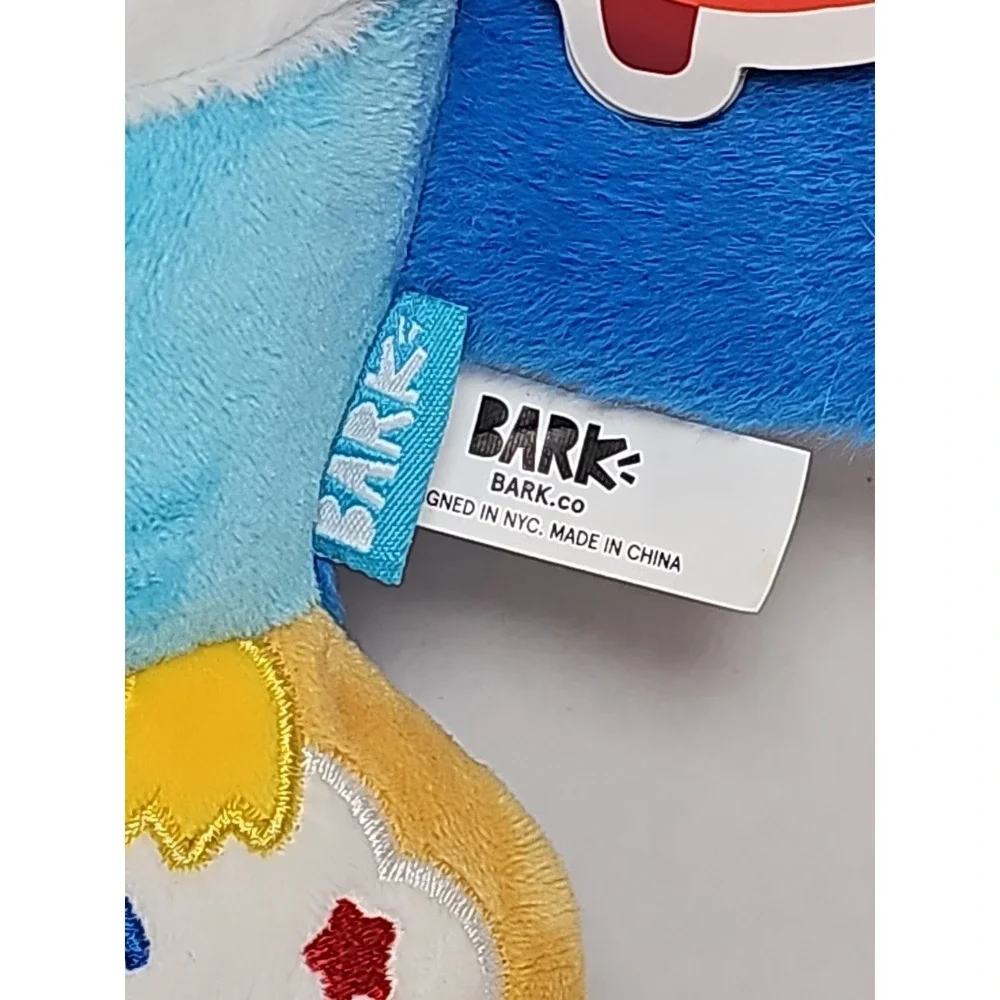 BARK BOX Dog Toy Barry Blue Bird Cookie‎ Large Summer Grill Squeak
